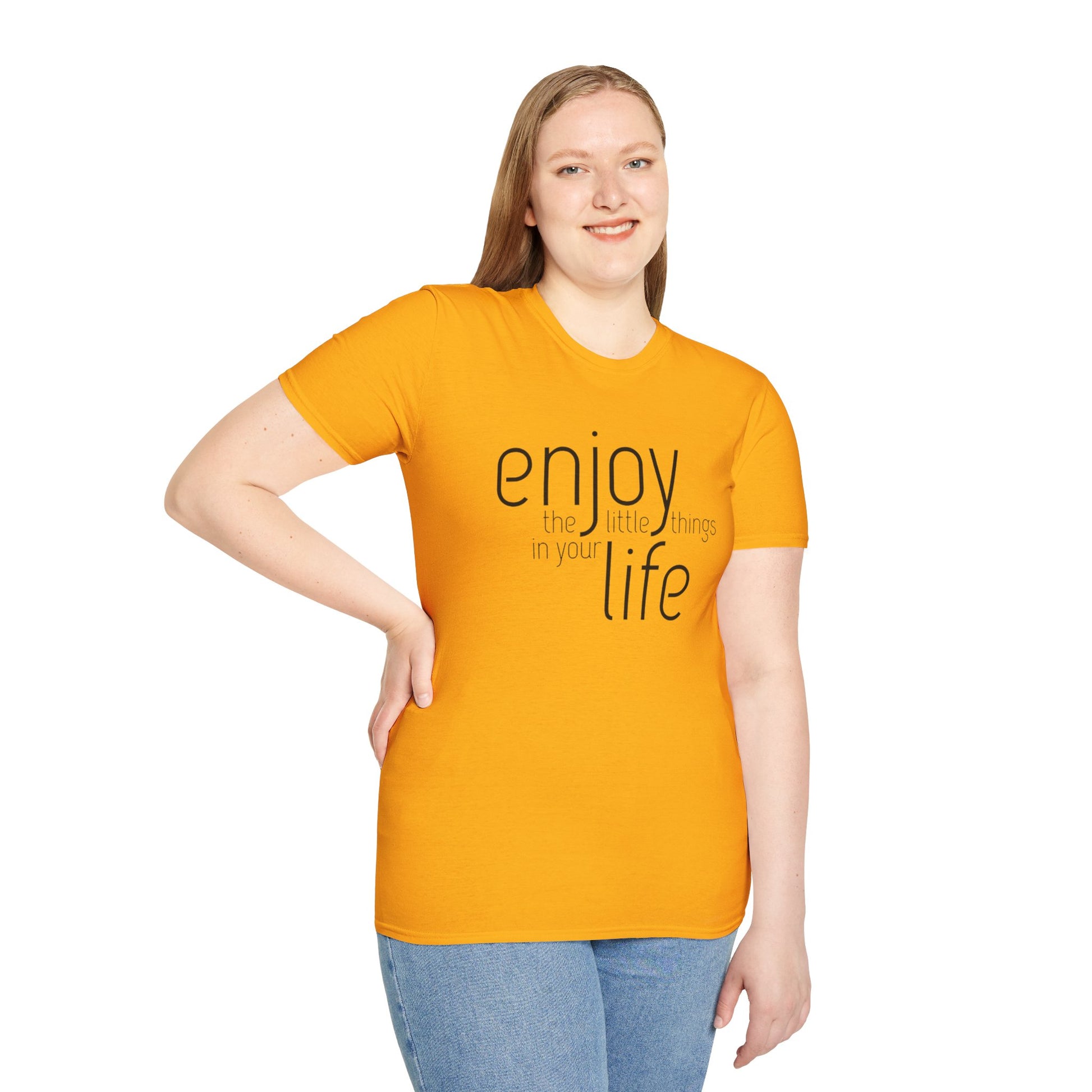 Enjoy the Little Things T-Shirt | Unisex Softstyle Tee for Everyday Comfort - Rhythm & Drip