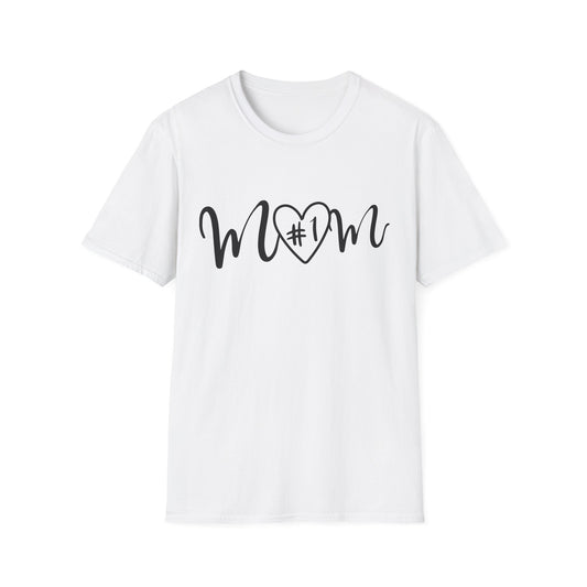 #1 Mom T-Shirt White Printify T-Shirt Rhythm & Drip Apparel