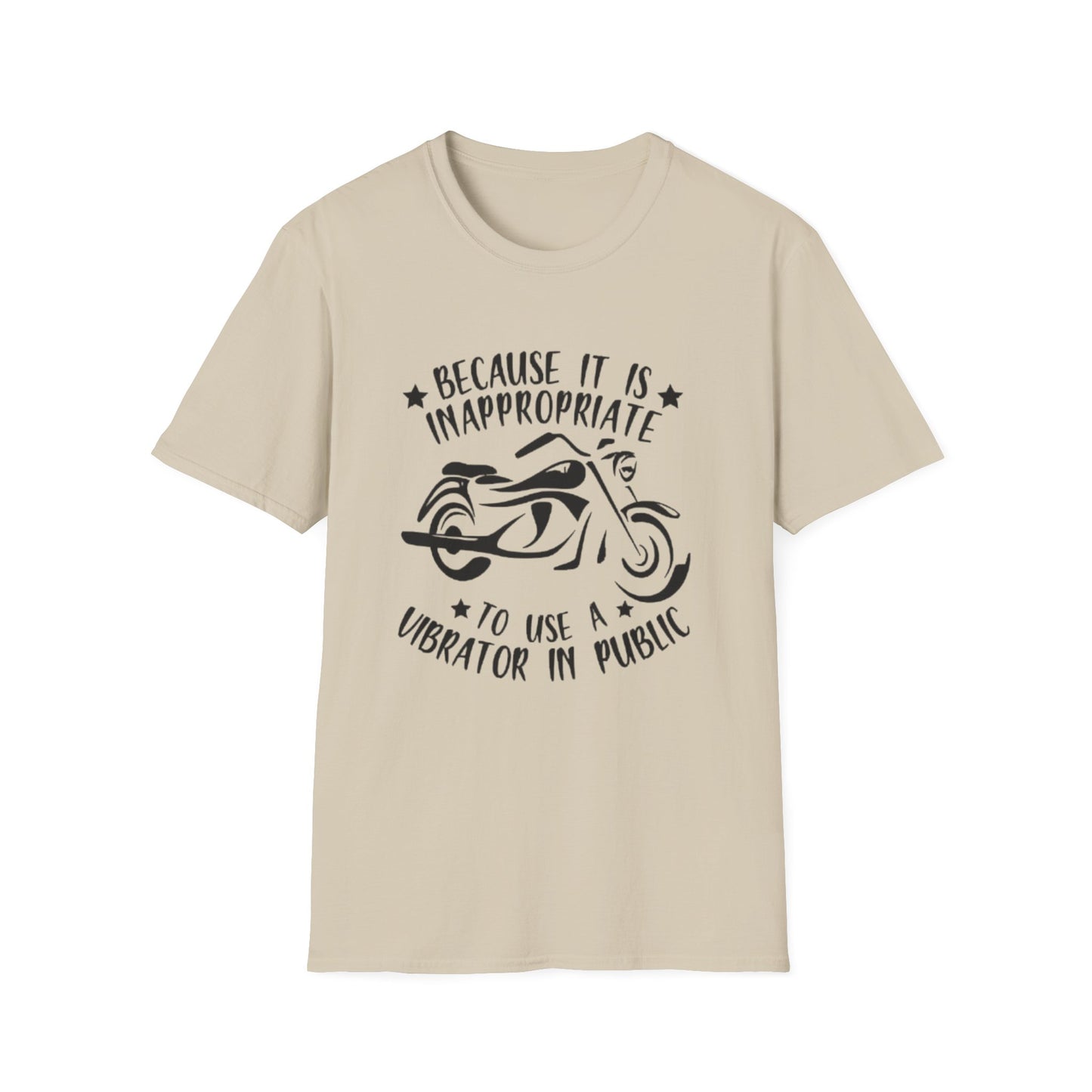 Because Using A Vibrator In Public Is Inappropriate T-Shirt Sand Printify T-Shirt Rhythm & Drip Apparel
