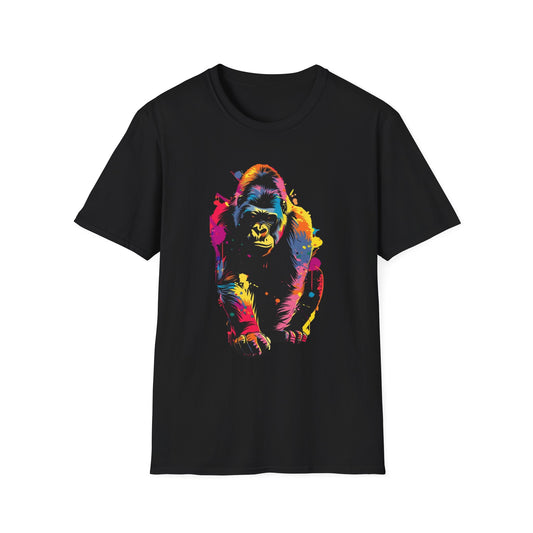 Vibrant Gorilla Art Tee Black Printify T-Shirt Rhythm & Drip Apparel