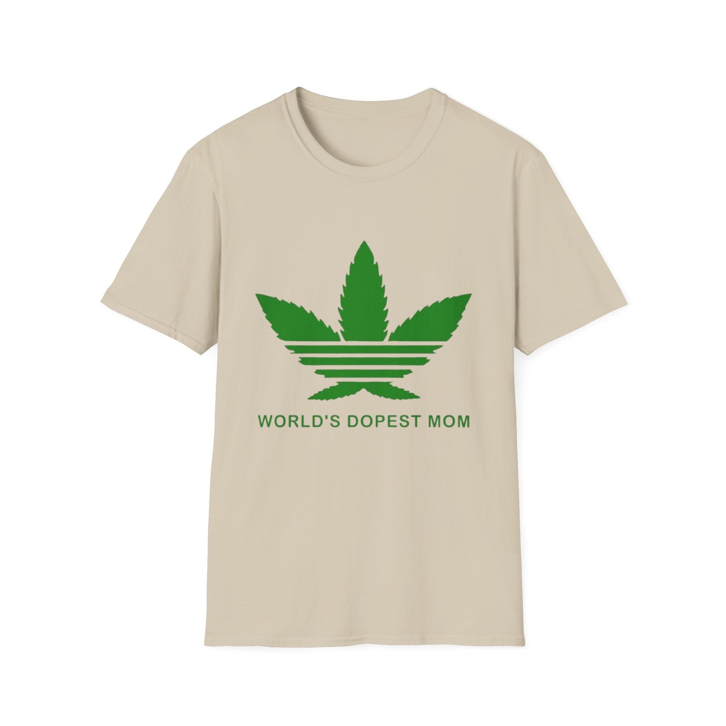World's Dopest Mom T-Shirt Sand Printify T-Shirt Rhythm & Drip Apparel
