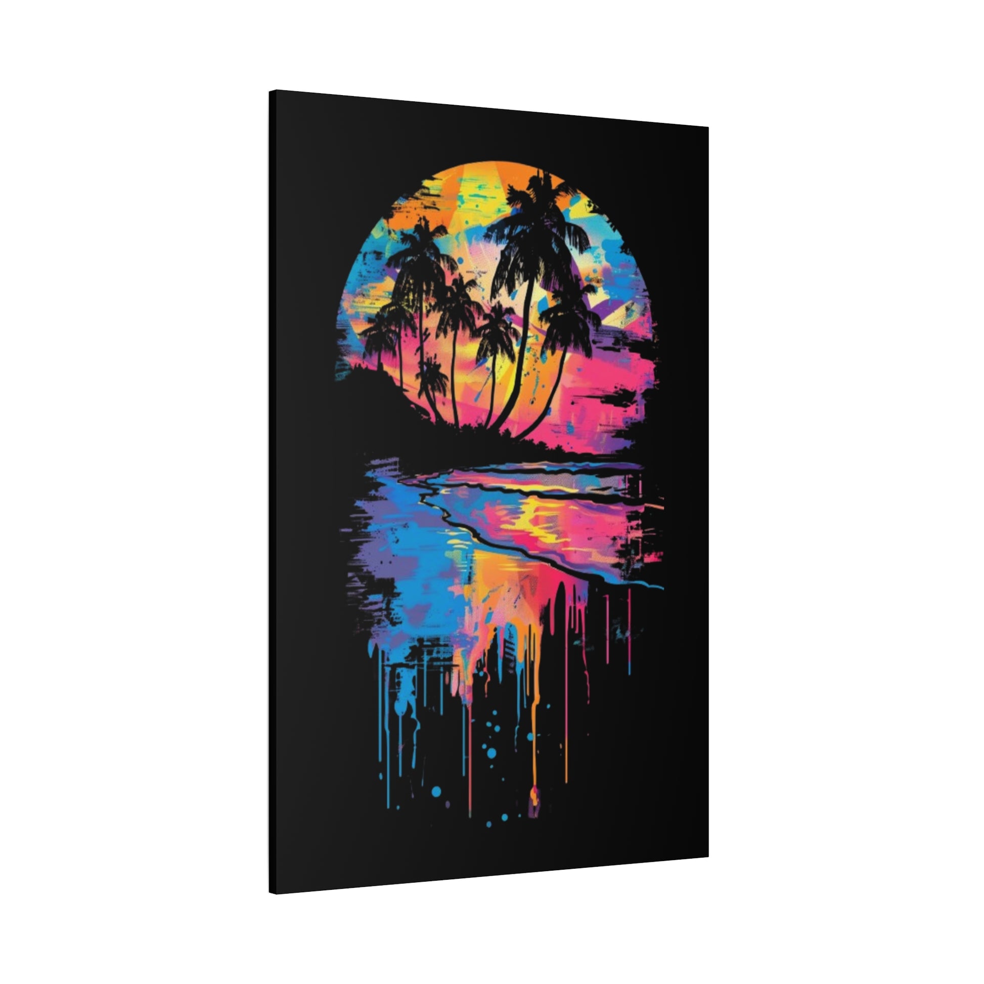 Beach- Vibrant Beach Sunset Canvas Art Print, Tropical Wall Decor, Home Aesthetic, Summer Vibes, Gift for Beach Lovers Printify Canvas Rhythm & Drip Apparel