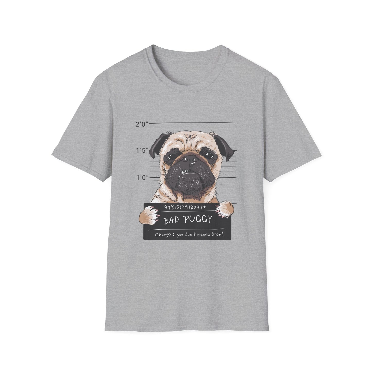 Bad Puggy Shirt Sport Grey Printify T-Shirt Rhythm & Drip Apparel