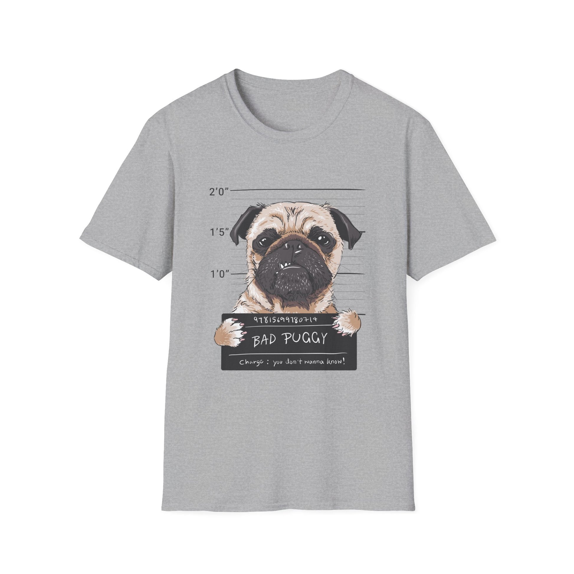 Bad Puggy Shirt Sport Grey Printify T-Shirt Rhythm & Drip Apparel