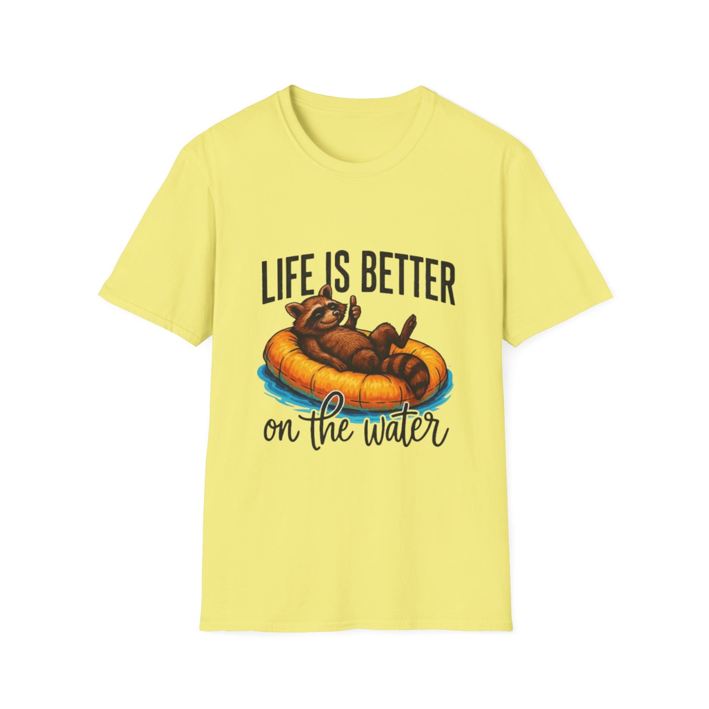 Summer- Life Is Better on the Water T-Shirt Cornsilk Printify T-Shirt Rhythm & Drip Apparel
