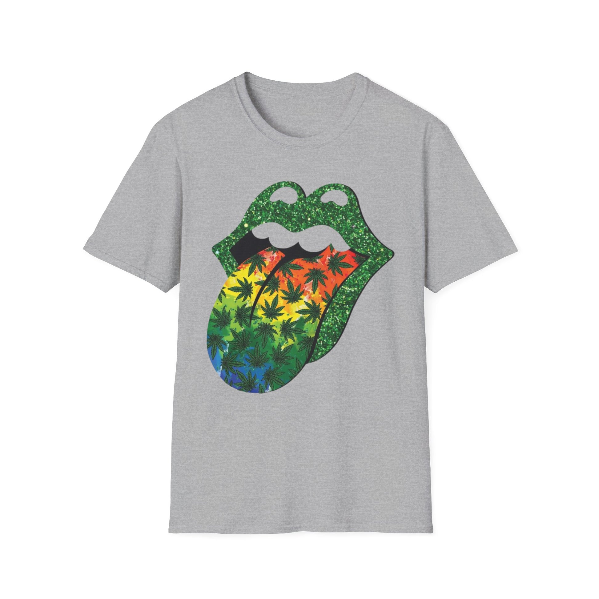 Vibrant Rolling Stones-Inspired Graphic Tee Sport Grey Printify T-Shirt Rhythm & Drip Apparel