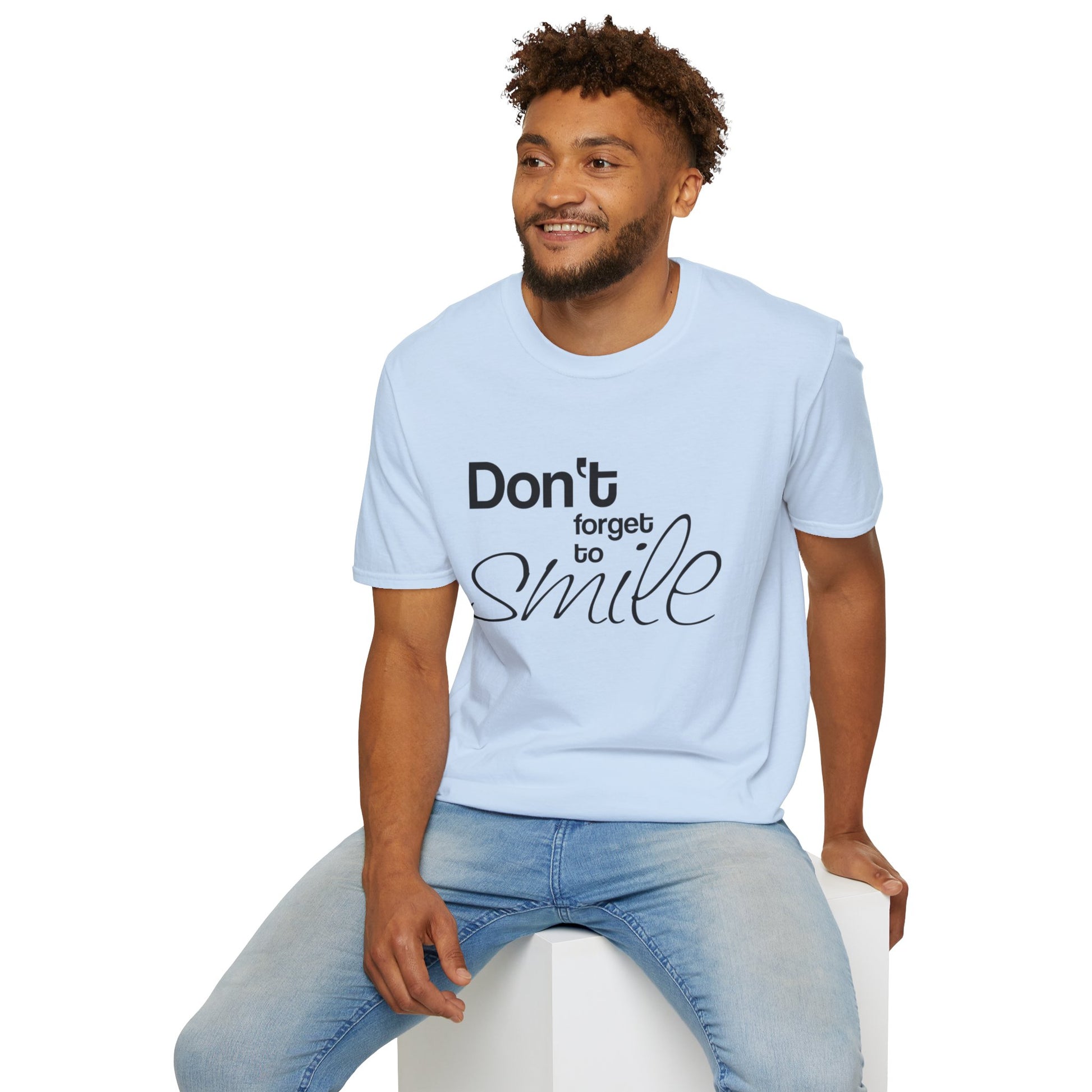 Inspirational Quote Unisex T-Shirt – "Don't Forget to Smile" - Rhythm & Drip