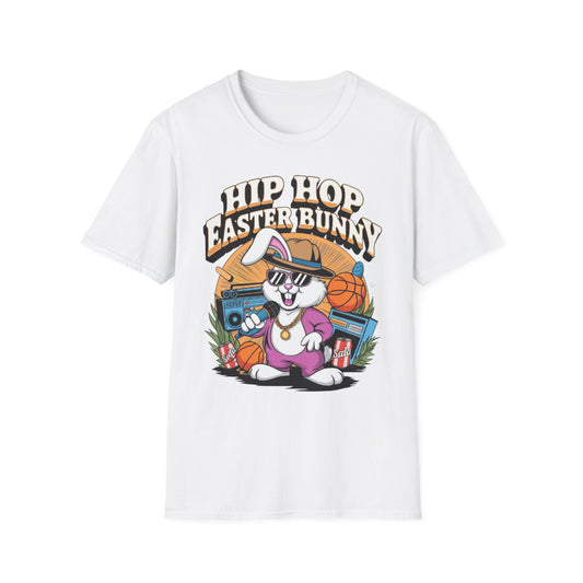 Easter- Hip Hop Easter Bunny T-Shirt White Printify T-Shirt Rhythm & Drip Apparel