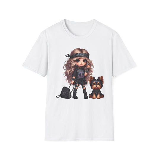 A Girl And Her Dog 2 T-Shirt White Printify T-Shirt Rhythm & Drip Apparel