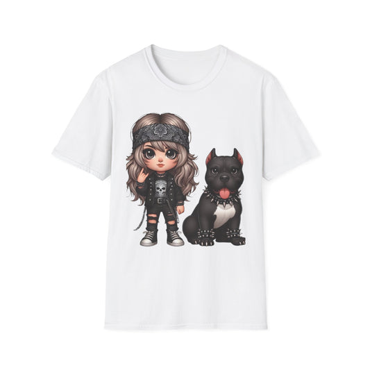 A Girl And Her Dog 4 T-Shirt White Printify T-Shirt Rhythm & Drip Apparel