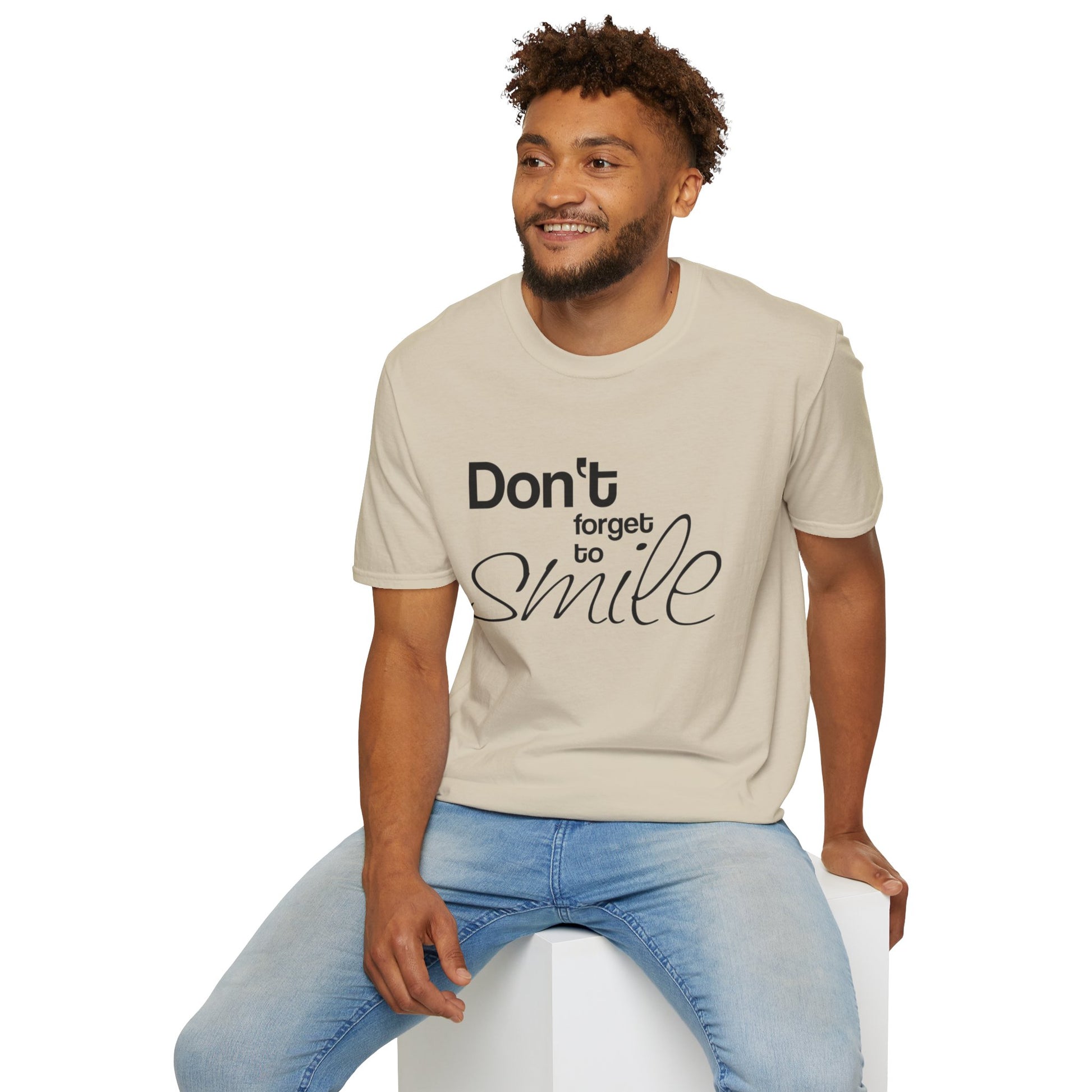 Inspirational Quote Unisex T-Shirt – "Don't Forget to Smile" - Rhythm & Drip