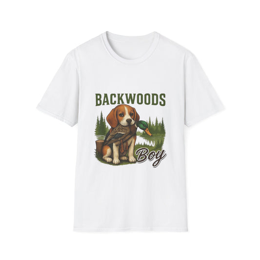 Backwoods Boy T-Shirt White Printify T-Shirt Rhythm & Drip Apparel