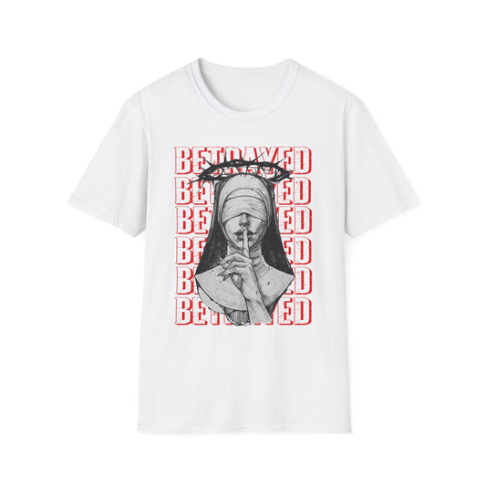 Betrayed Graphic T-Shirt White Printify T-Shirt Rhythm & Drip Apparel