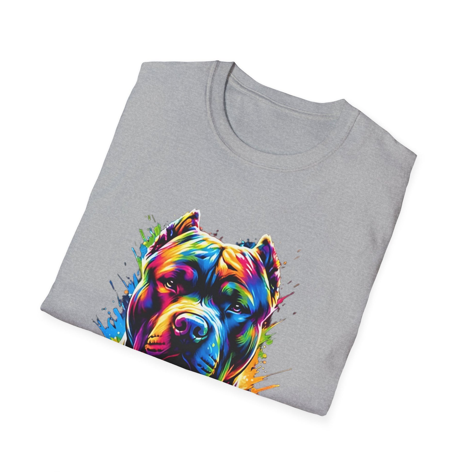Vibrant Pitbull T-Shirt Printify T-Shirt Rhythm & Drip Apparel