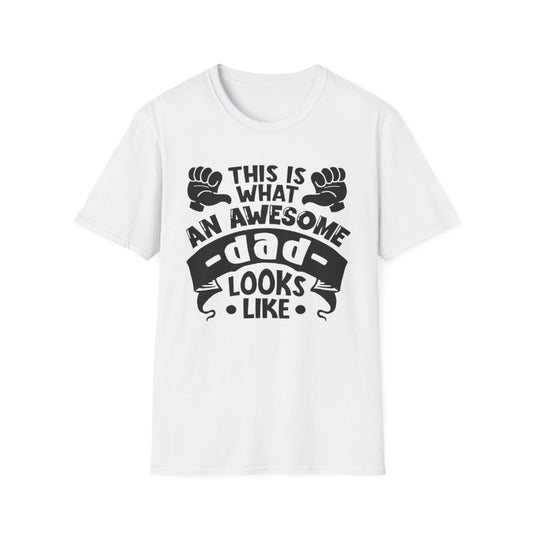 Awesome Dad T-Shirt White Printify T-Shirt Rhythm & Drip Apparel