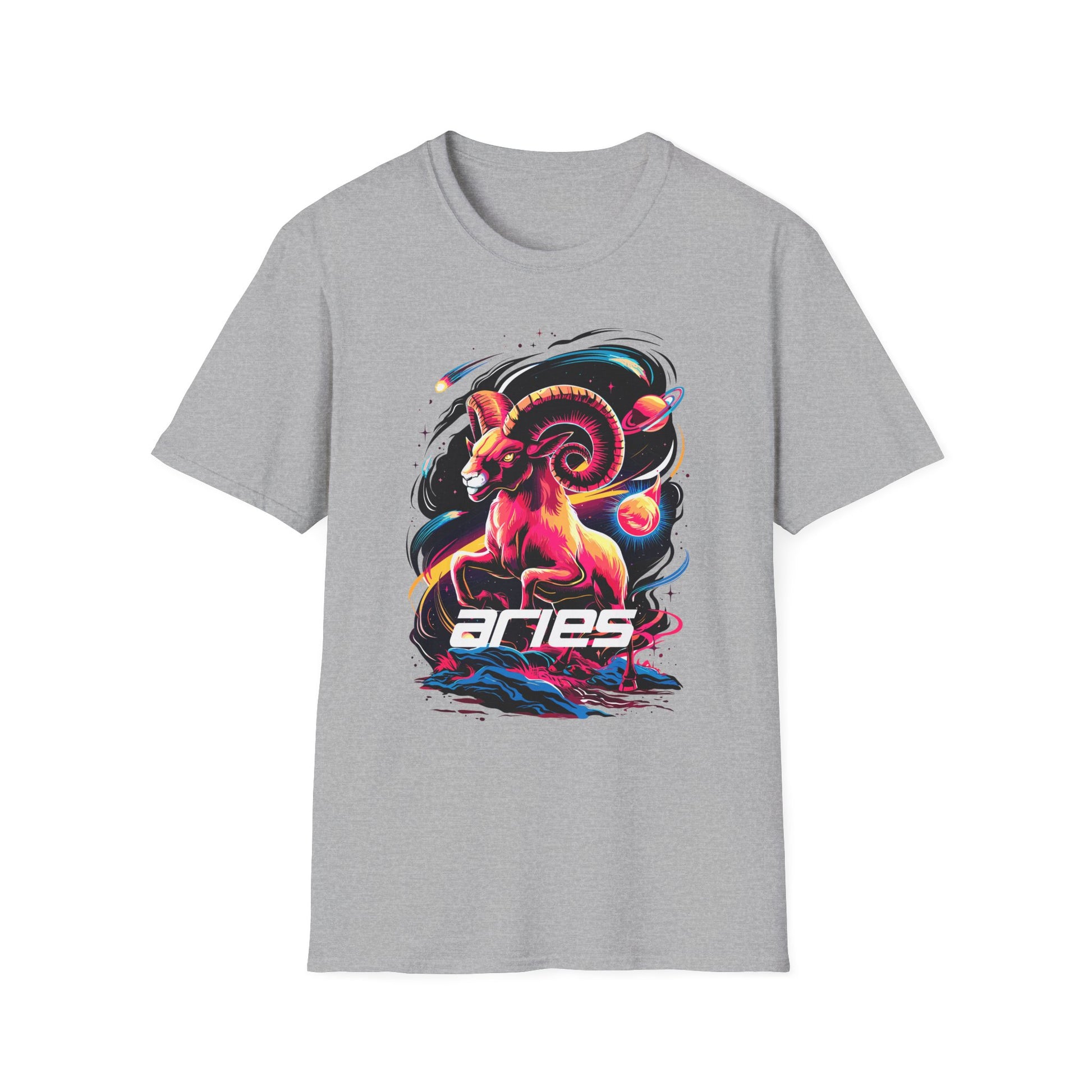 Aries Zodiac T-Shirt Sport Grey Printify T-Shirt Rhythm & Drip Apparel
