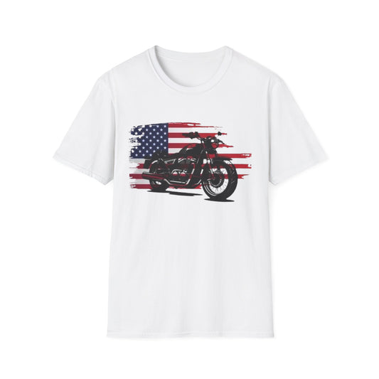 Vintage American Motorcycle Tee White Printify T-Shirt Rhythm & Drip Apparel