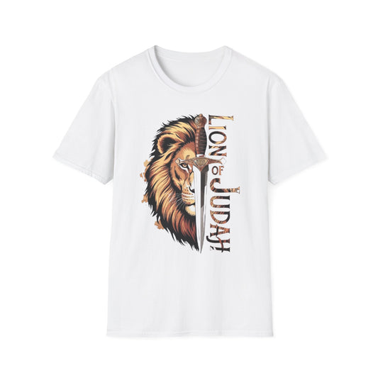 "Lion of Judah" T-Shirt White Printify T-Shirt Rhythm & Drip Apparel