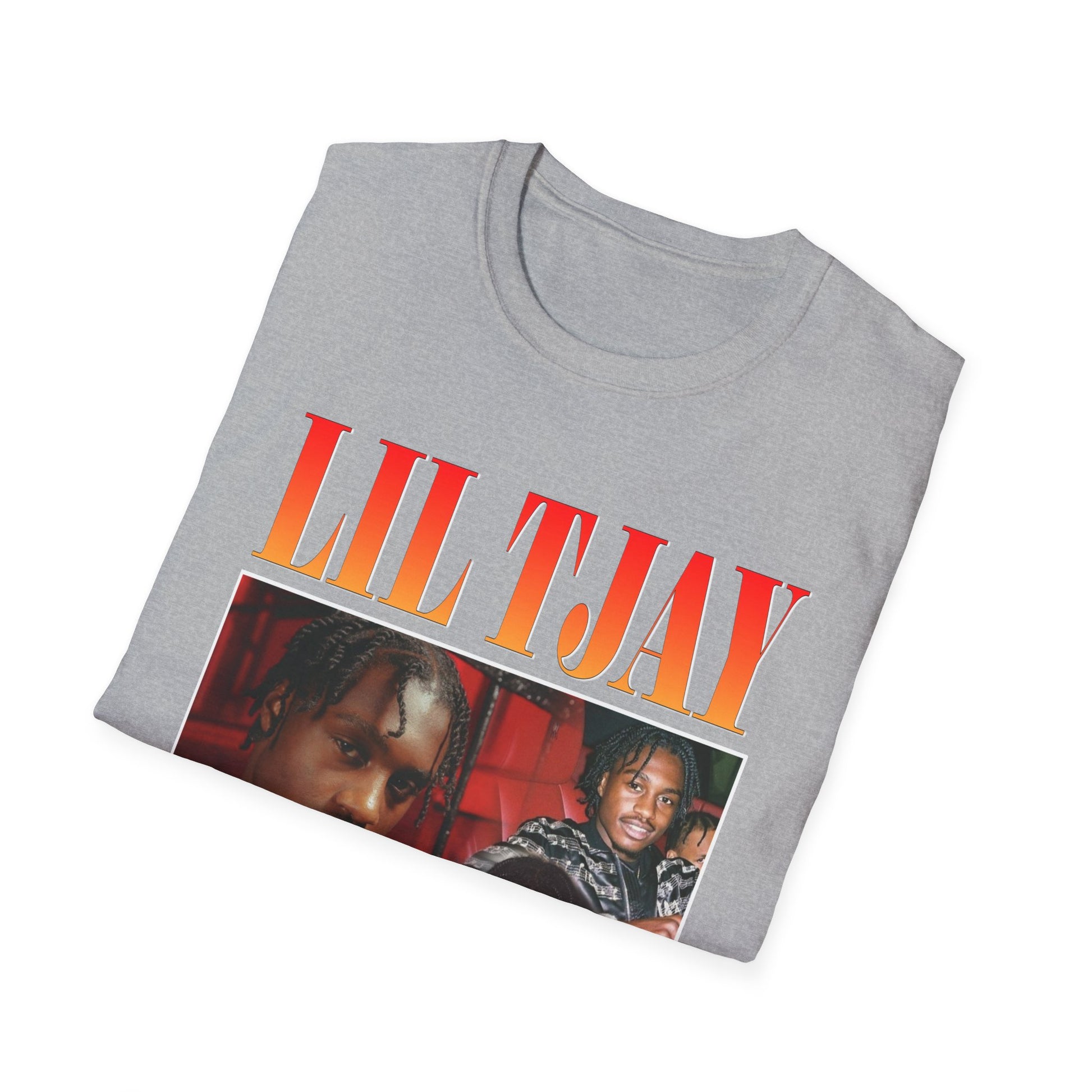 Lil Tjay Unisex Softstyle T-Shirt - Retro Graphic Tee for Music Fans - Rhythm & Drip