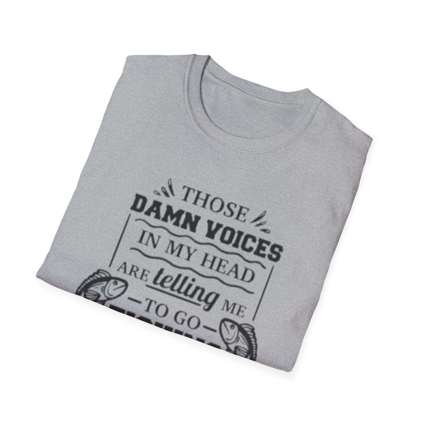Voices Tell Me To Fish T-Shirt Printify T-Shirt Rhythm & Drip Apparel
