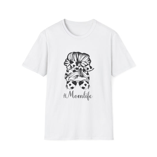#Momlife Unisex Softstyle T-Shirt White Printify T-Shirt Rhythm & Drip Apparel