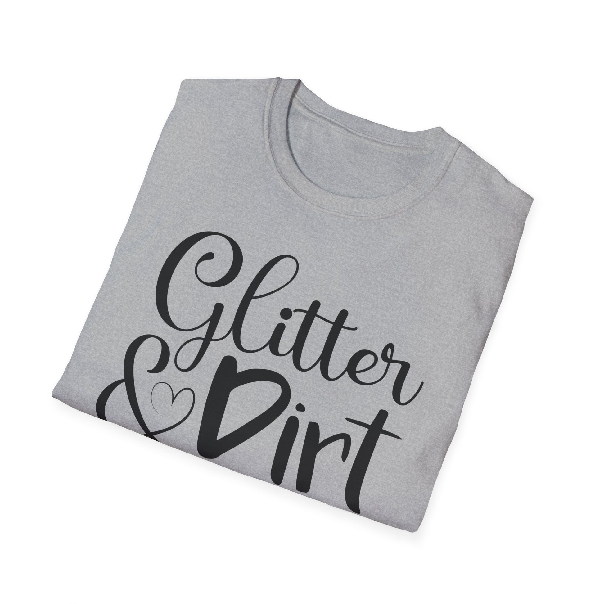 Mom of Both Glitter & Dirt T-Shirt Printify T-Shirt Rhythm & Drip Apparel