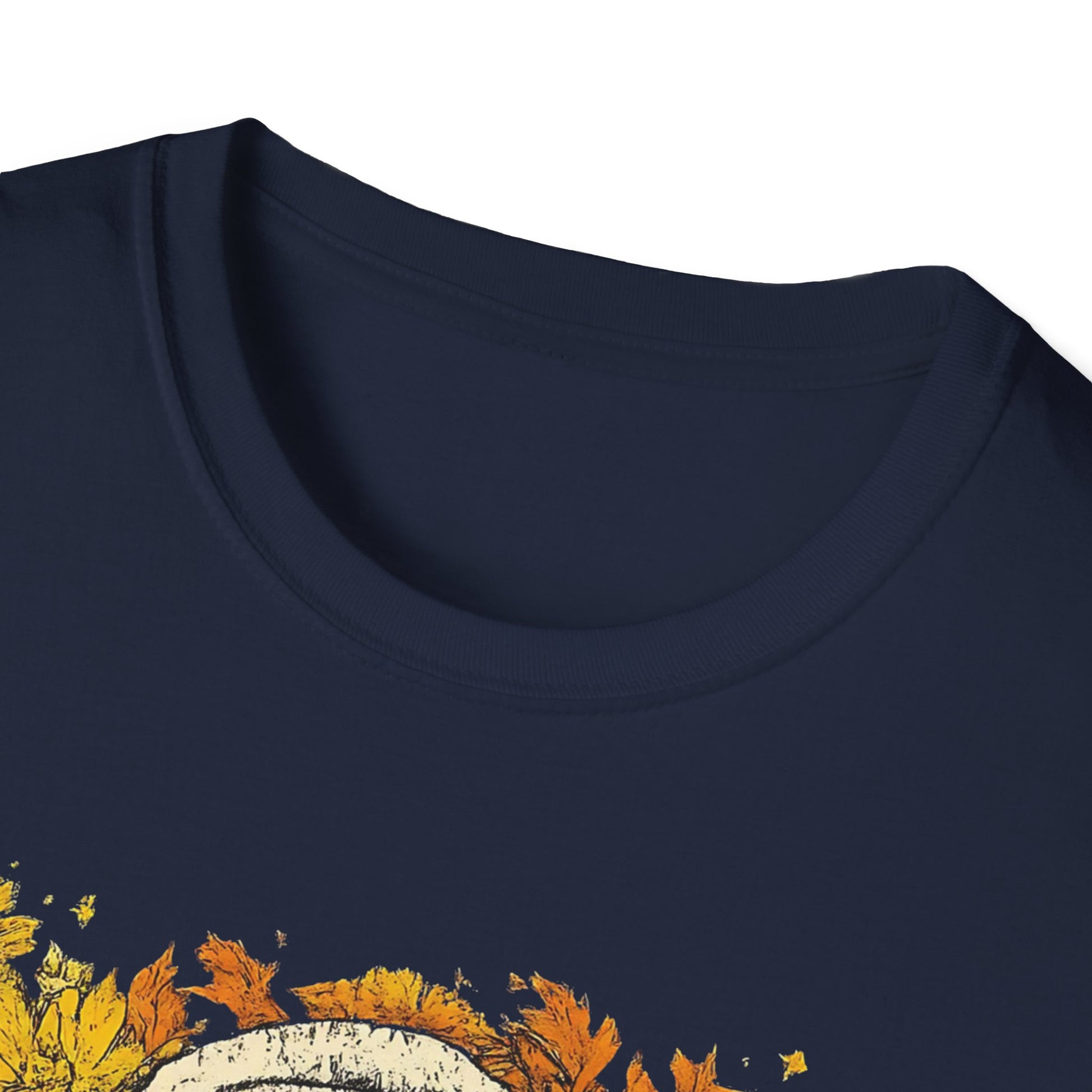 Happy Fall Smile T-Shirt, Unisex Softstyle Tee, Fall Fashion, Cute Graphic Shirt, Perfect for Autumn, Gifts for Her Printify T-Shirt Rhythm & Drip Apparel