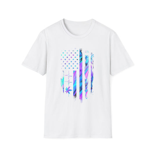 420 Flag T-Shirt White Printify T-Shirt Rhythm & Drip Apparel