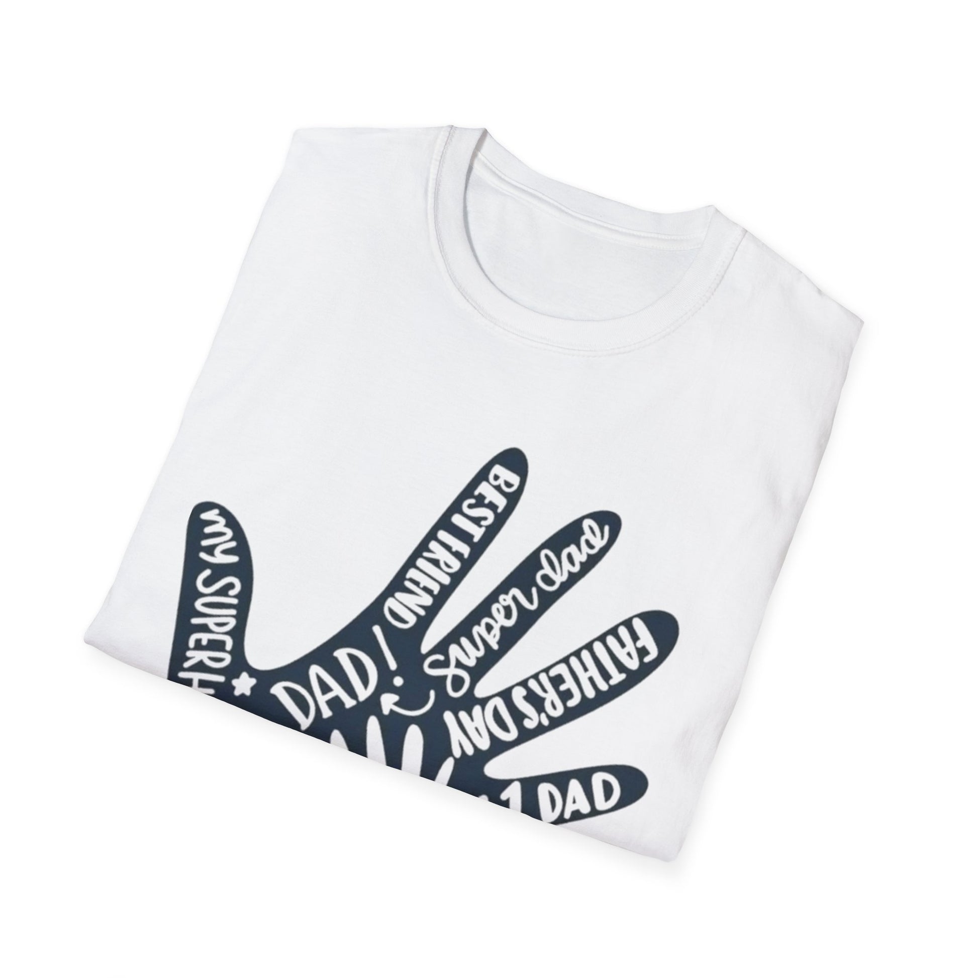 Best Dad Handprint T-Shirt Printify T-Shirt Rhythm & Drip Apparel