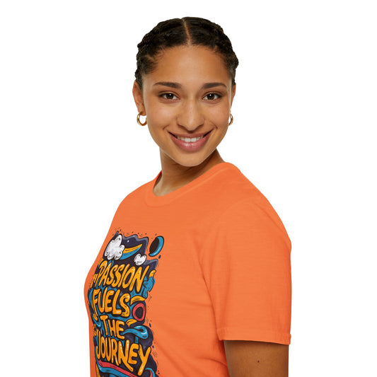 Passion Fuels the Journey-Motivational Unisex Graphic Tee
