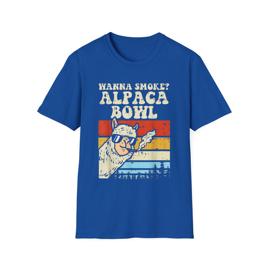Alpaca Bowl T-Shirt Royal Printify T-Shirt Rhythm & Drip Apparel