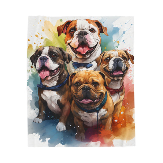 Dog- Dog Lover's Velveteen Plush Blanket, Cozy Home Décor for Pet Owners, Perfect Gift for Animal Lovers, Warm and Soft Throw, Unique Dog Art 50" × 60" Printify All Over Prints Rhythm & Drip Apparel