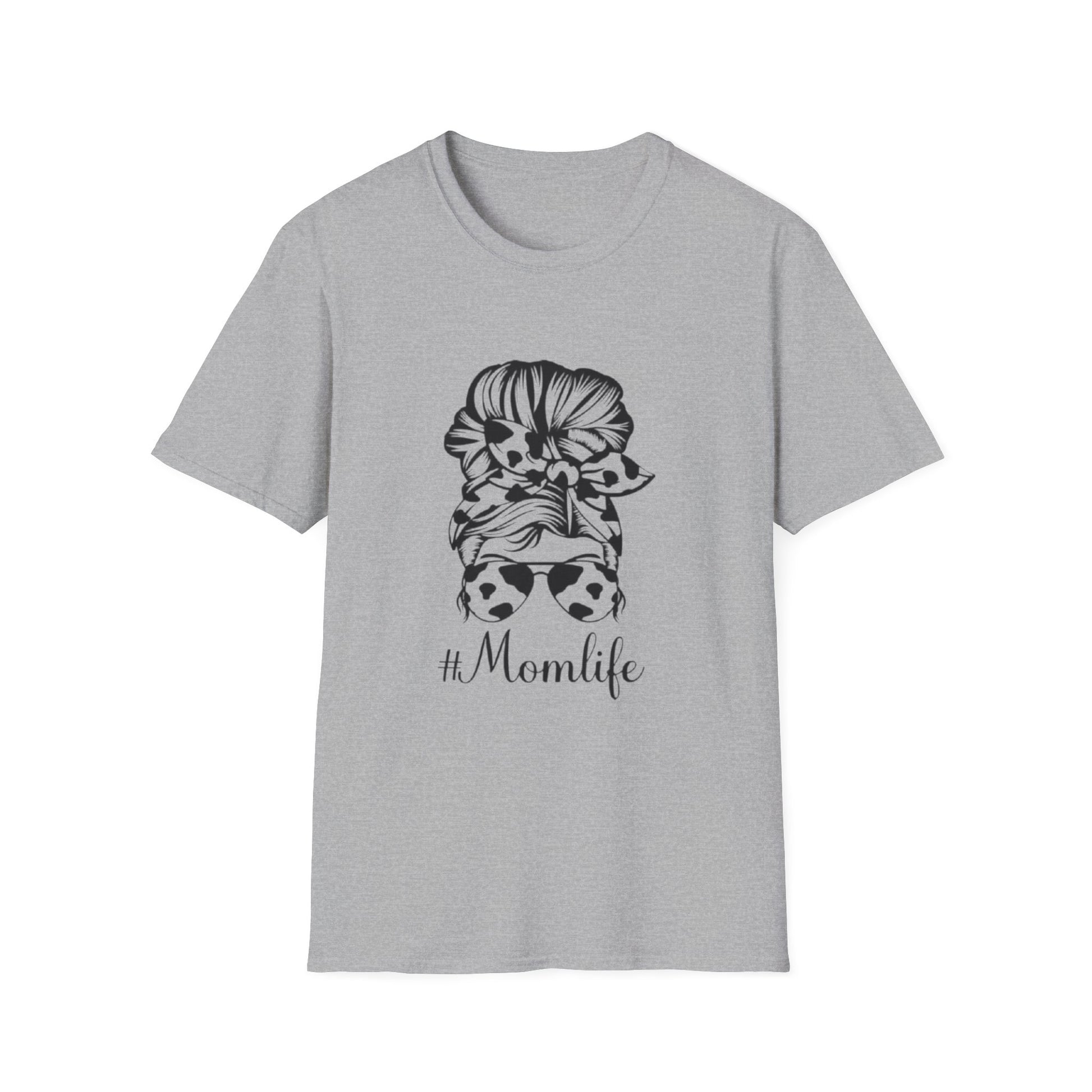 #Momlife Unisex Softstyle T-Shirt Sport Grey Printify T-Shirt Rhythm & Drip Apparel