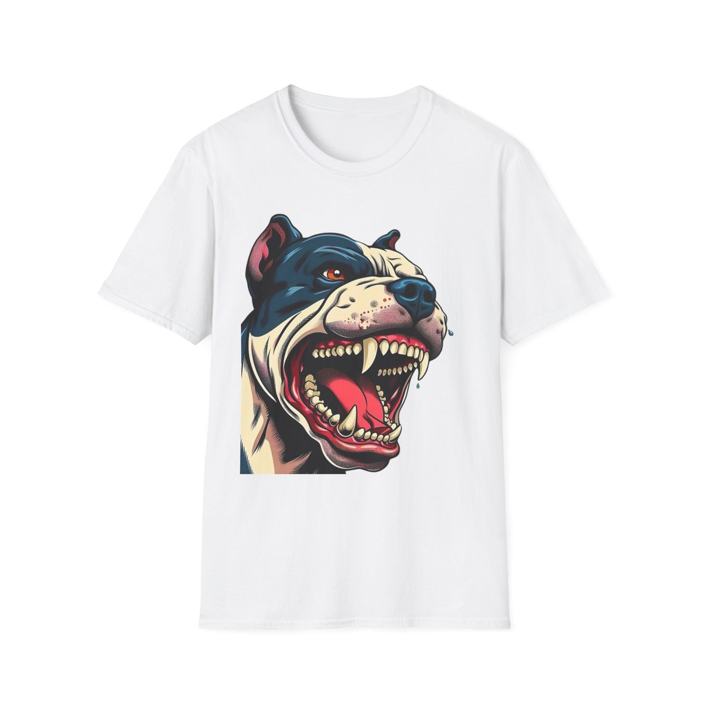 Fierce Pitbull Graphic Tee White Printify T-Shirt Rhythm & Drip Apparel