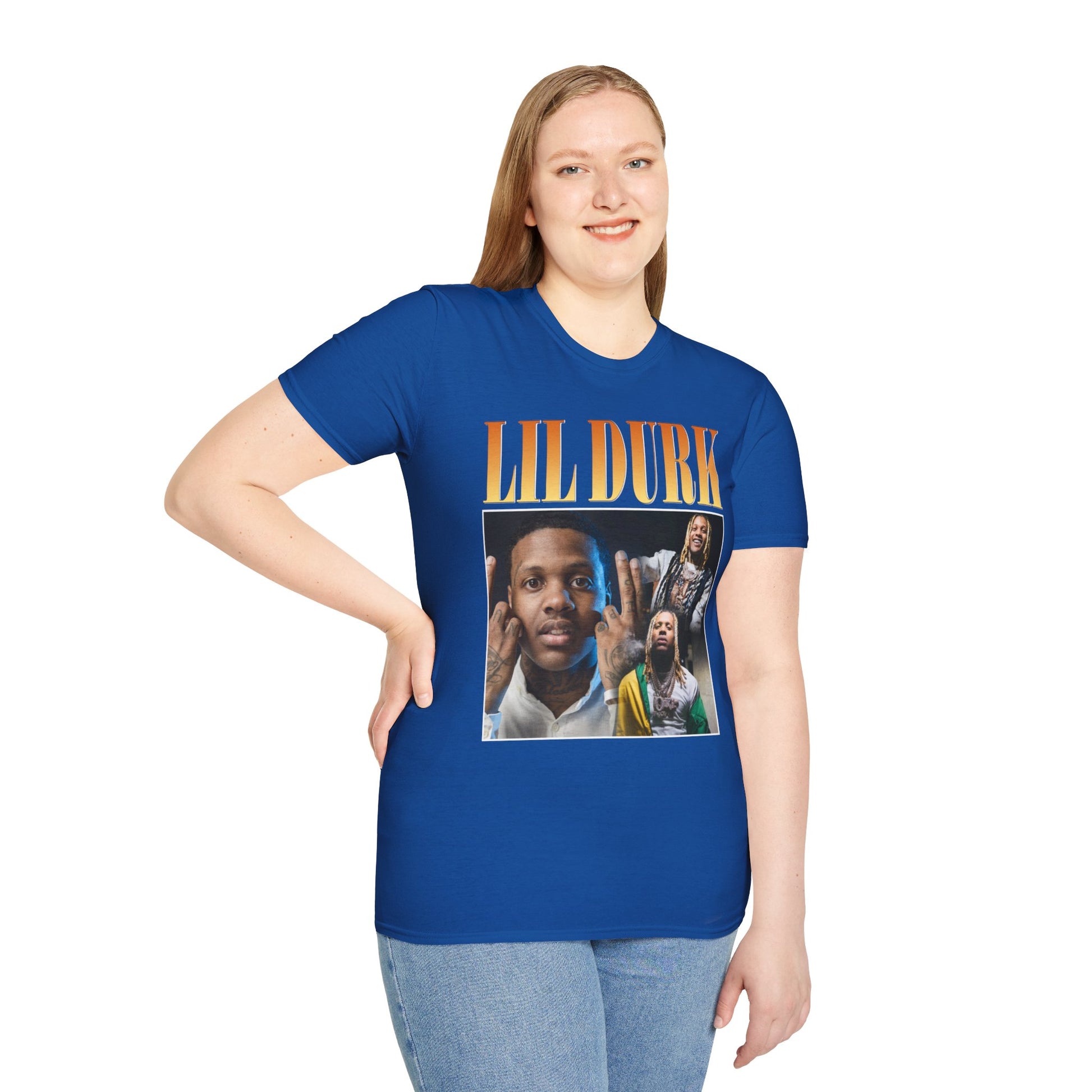 Lil Durk Graphic Unisex Softstyle T-Shirt - Trendy Music Tee for Fans - Rhythm & Drip