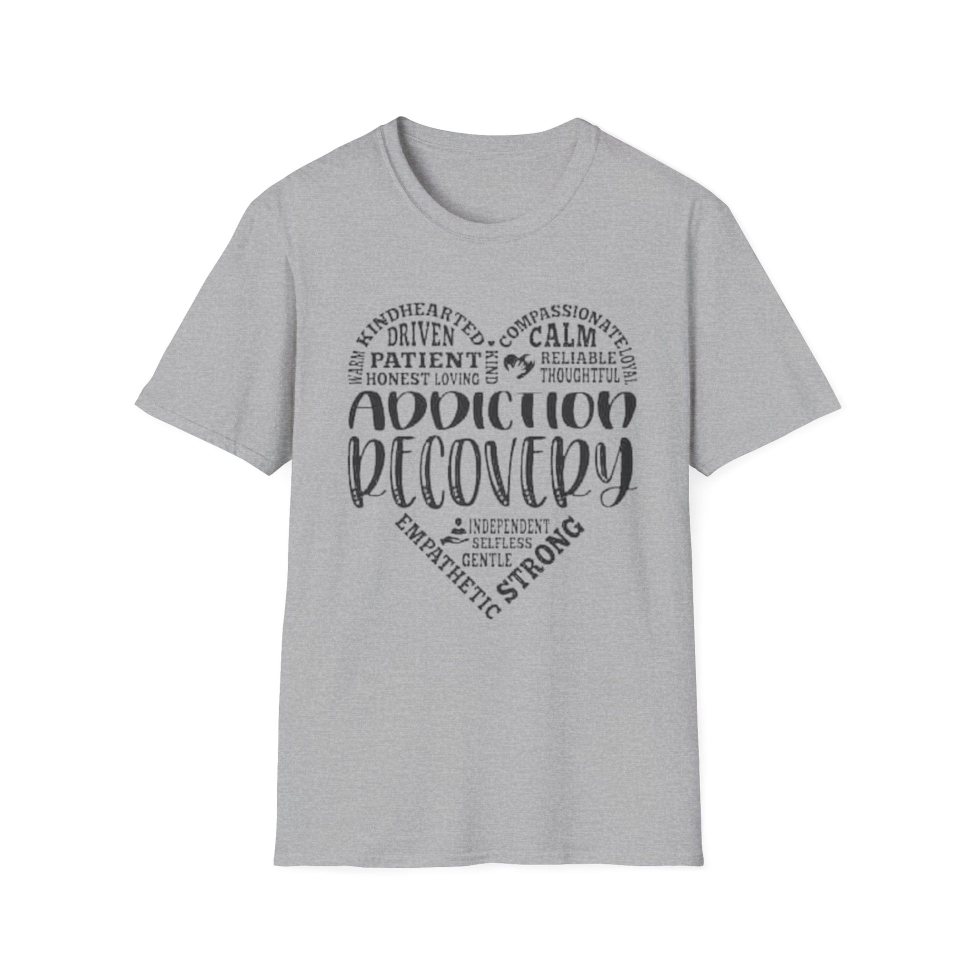 Addiction Recovery T-Shirt Sport Grey Printify T-Shirt Rhythm & Drip Apparel