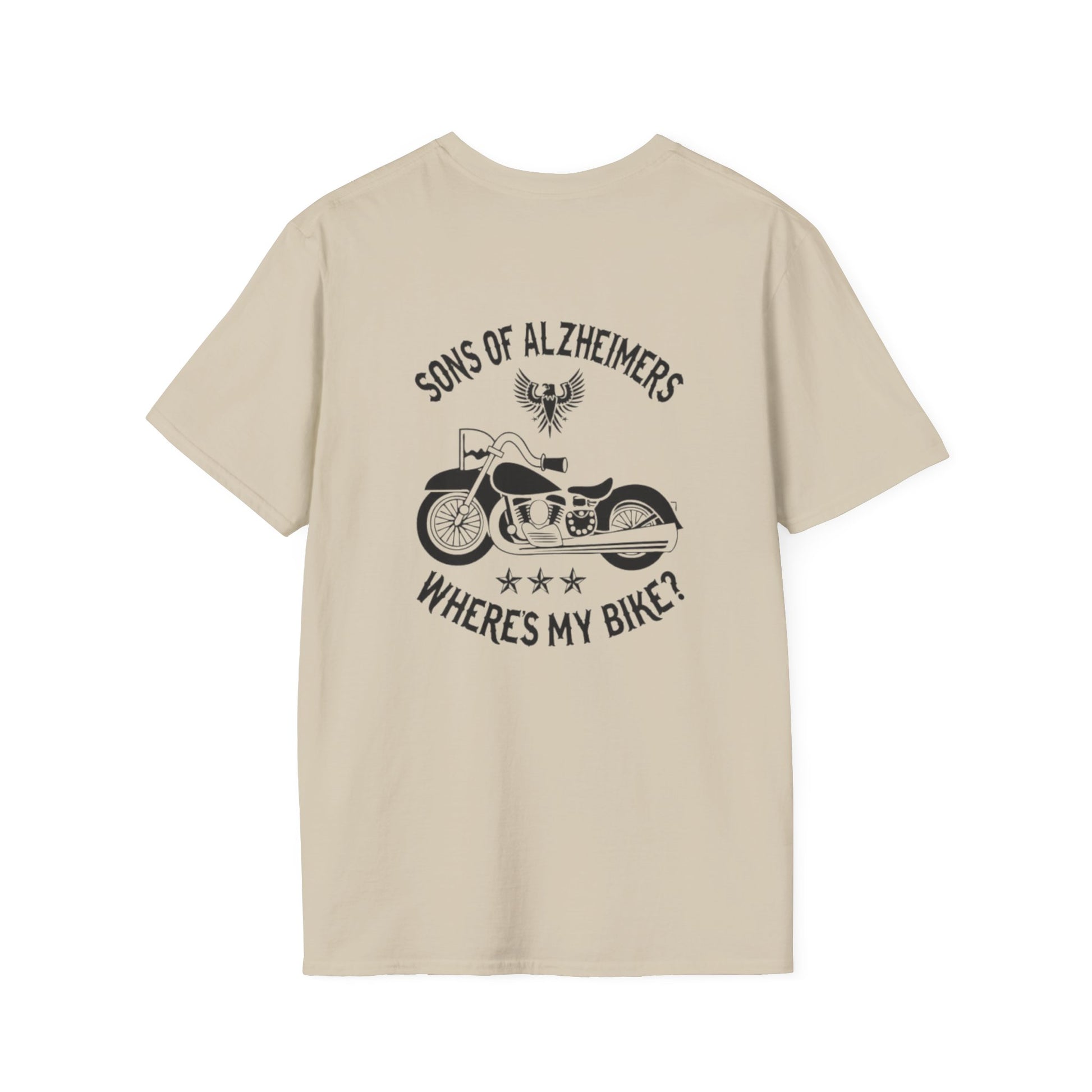 Alzheimer's Biker T-Shirt FRONT AND BACK Printify T-Shirt Rhythm & Drip Apparel