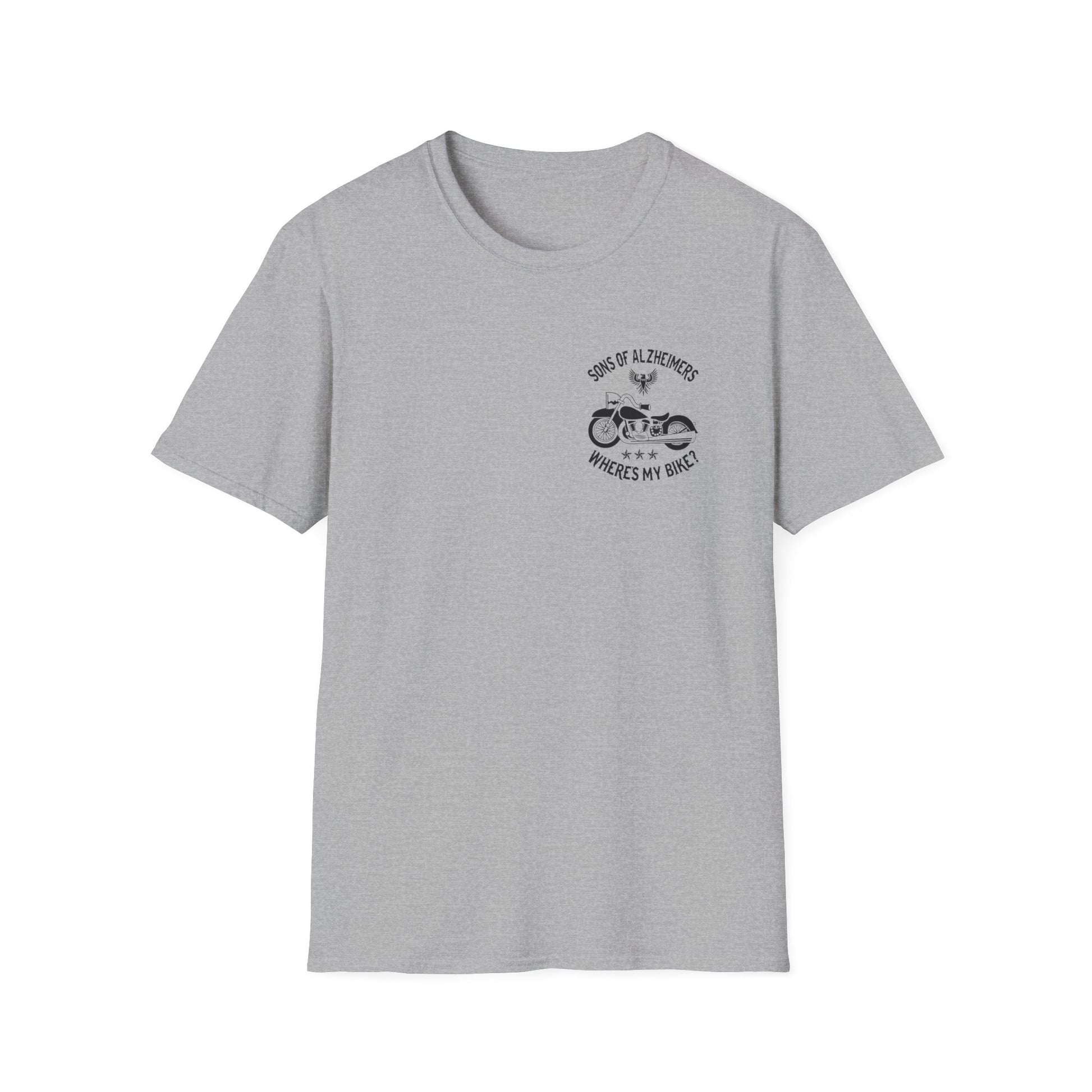 Alzheimer's Biker T-Shirt FRONT AND BACK Sport Grey Printify T-Shirt Rhythm & Drip Apparel