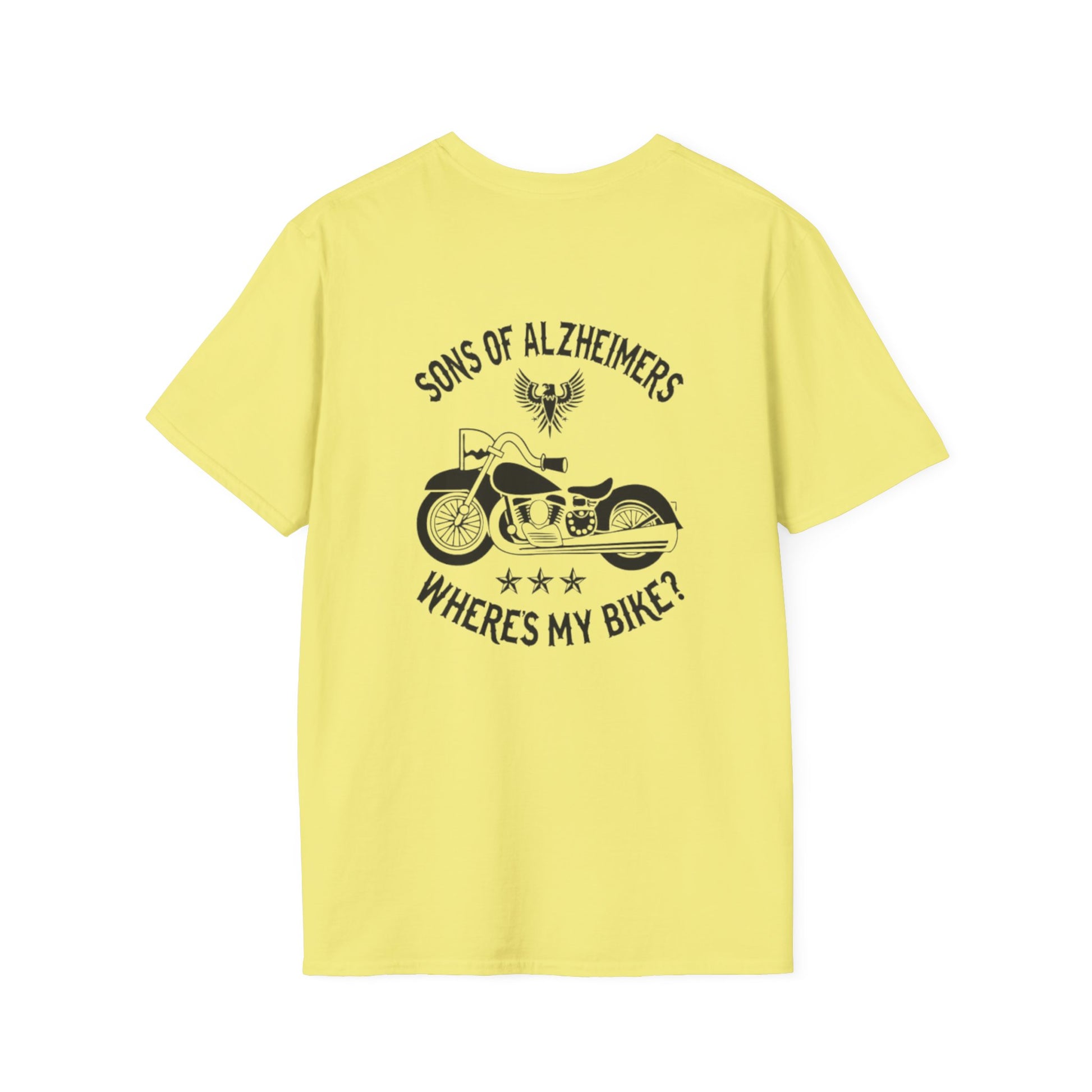 Alzheimer's Biker T-Shirt FRONT AND BACK Printify T-Shirt Rhythm & Drip Apparel