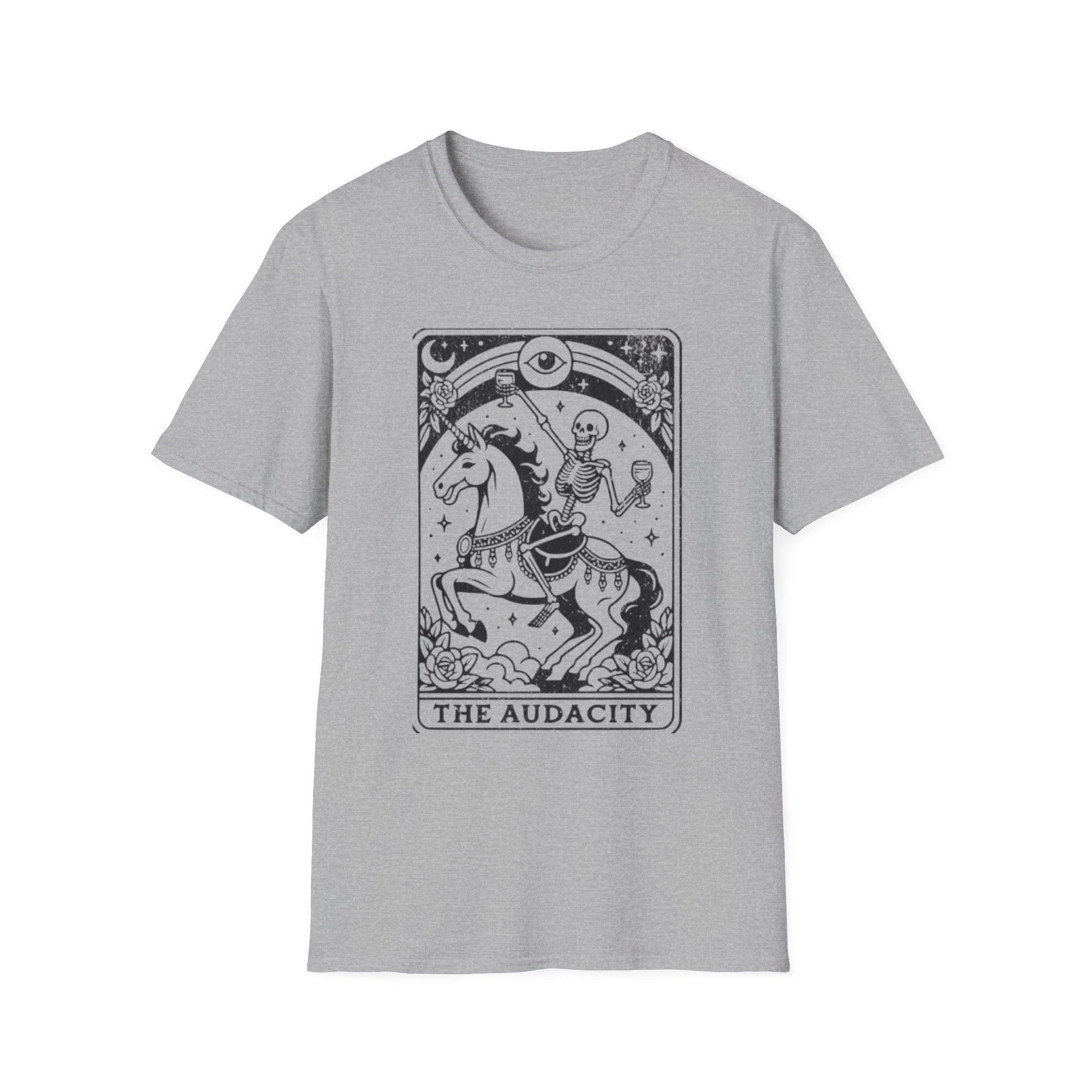 Audacity Tarot T-Shirt Sport Grey Printify T-Shirt Rhythm & Drip Apparel