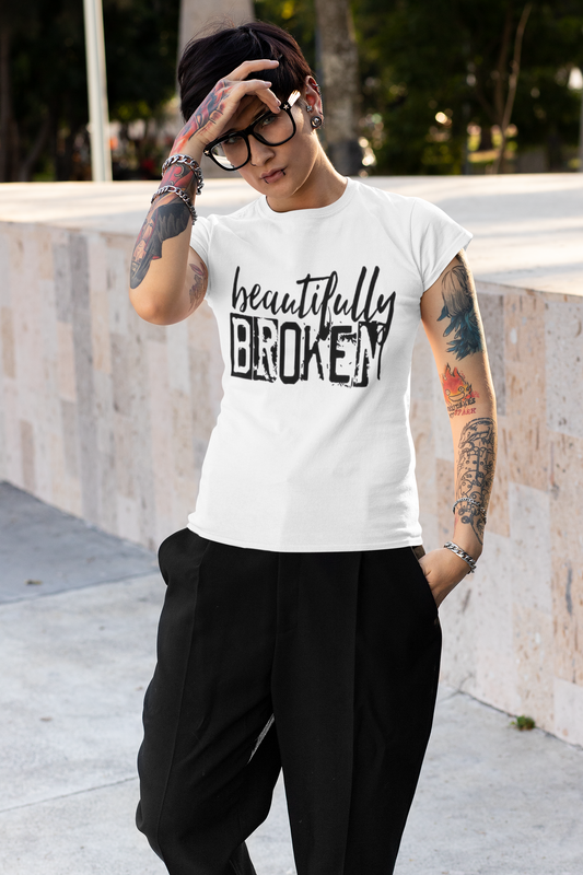 Beautifully Broken T-Shirt Printify T-Shirt Rhythm & Drip Apparel