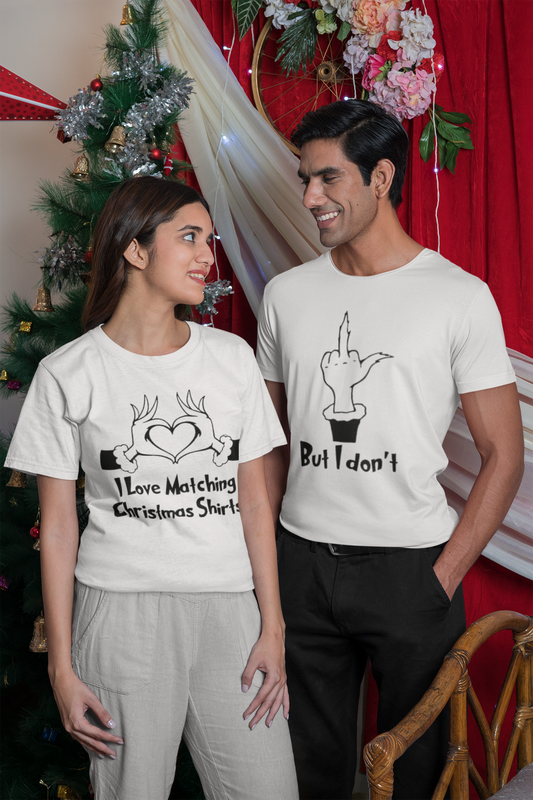 Grinch 2- Matching Christmas T-Shirt For Couples Printify T-Shirt Rhythm & Drip Apparel