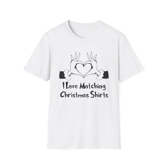 I Love Matching Christmas T-Shirts for Couples- Grinch1 White Printify T-Shirt Rhythm & Drip Apparel