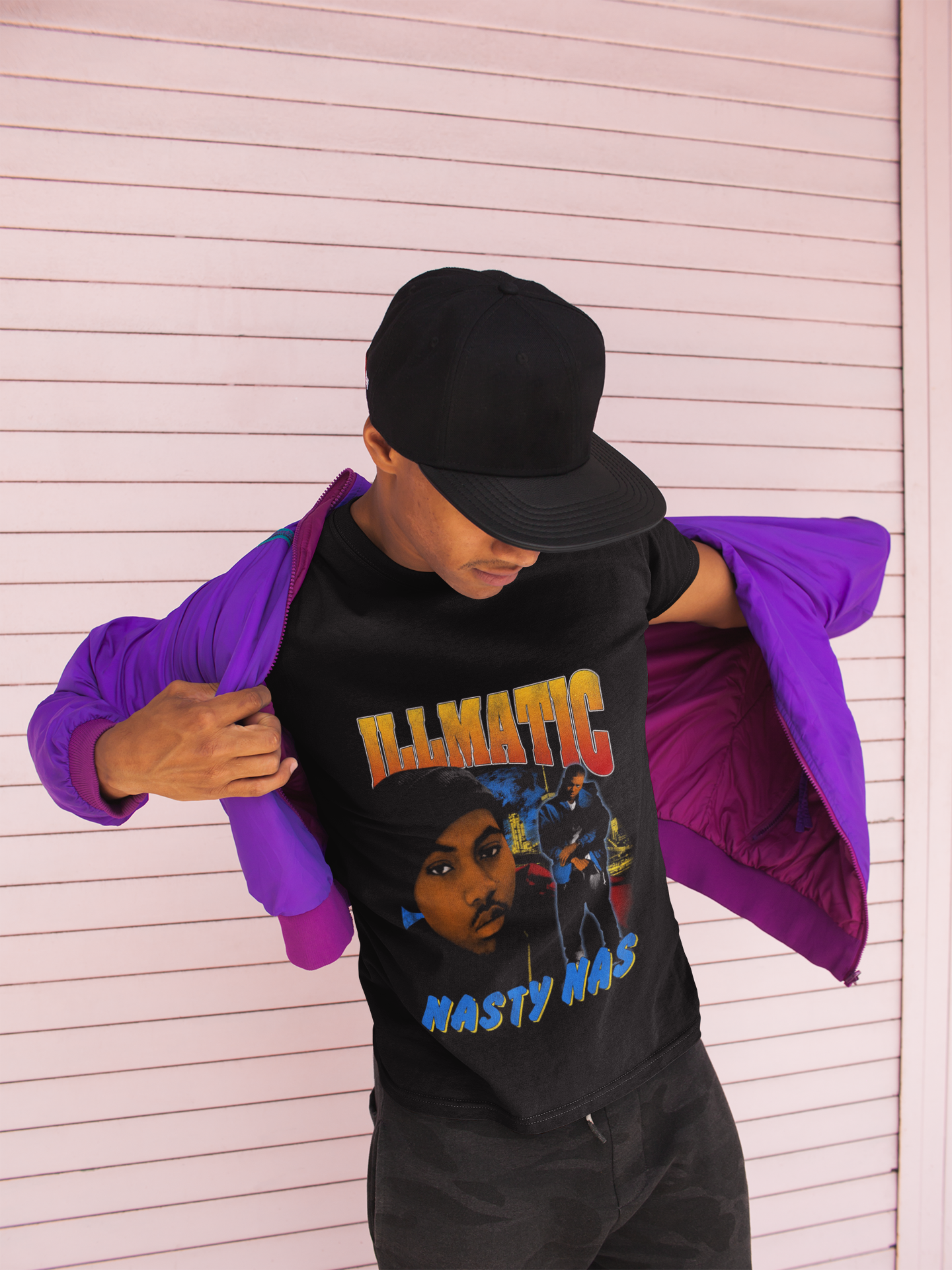 NAS ILLMATIC T SHIRT MODEL