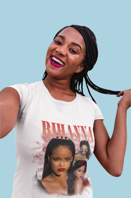 Rihanna Softstyle Unisex T-Shirt - Vintage Vibe, Fashion Statement Tee - Rhythm & Drip