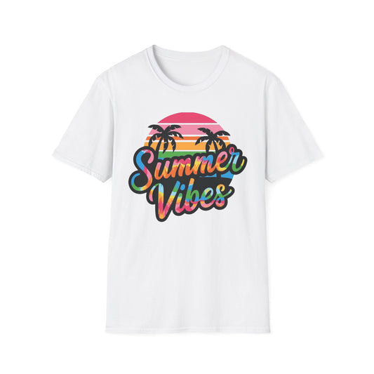 Summer- Summer Vibes Unisex T-Shirt White Printify T-Shirt Rhythm & Drip Apparel