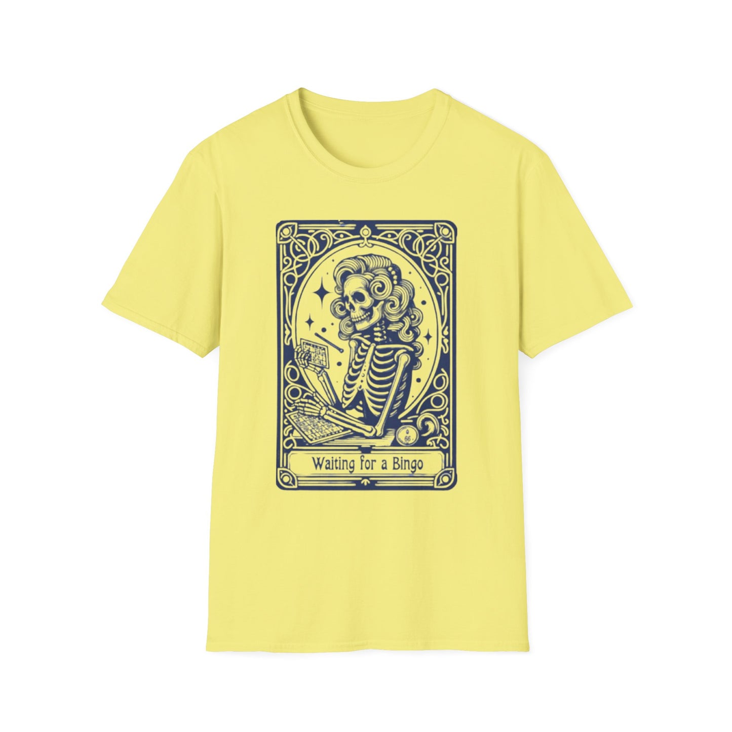 Waiting for Bingo Tarot T-Shirt Cornsilk Printify T-Shirt Rhythm & Drip Apparel