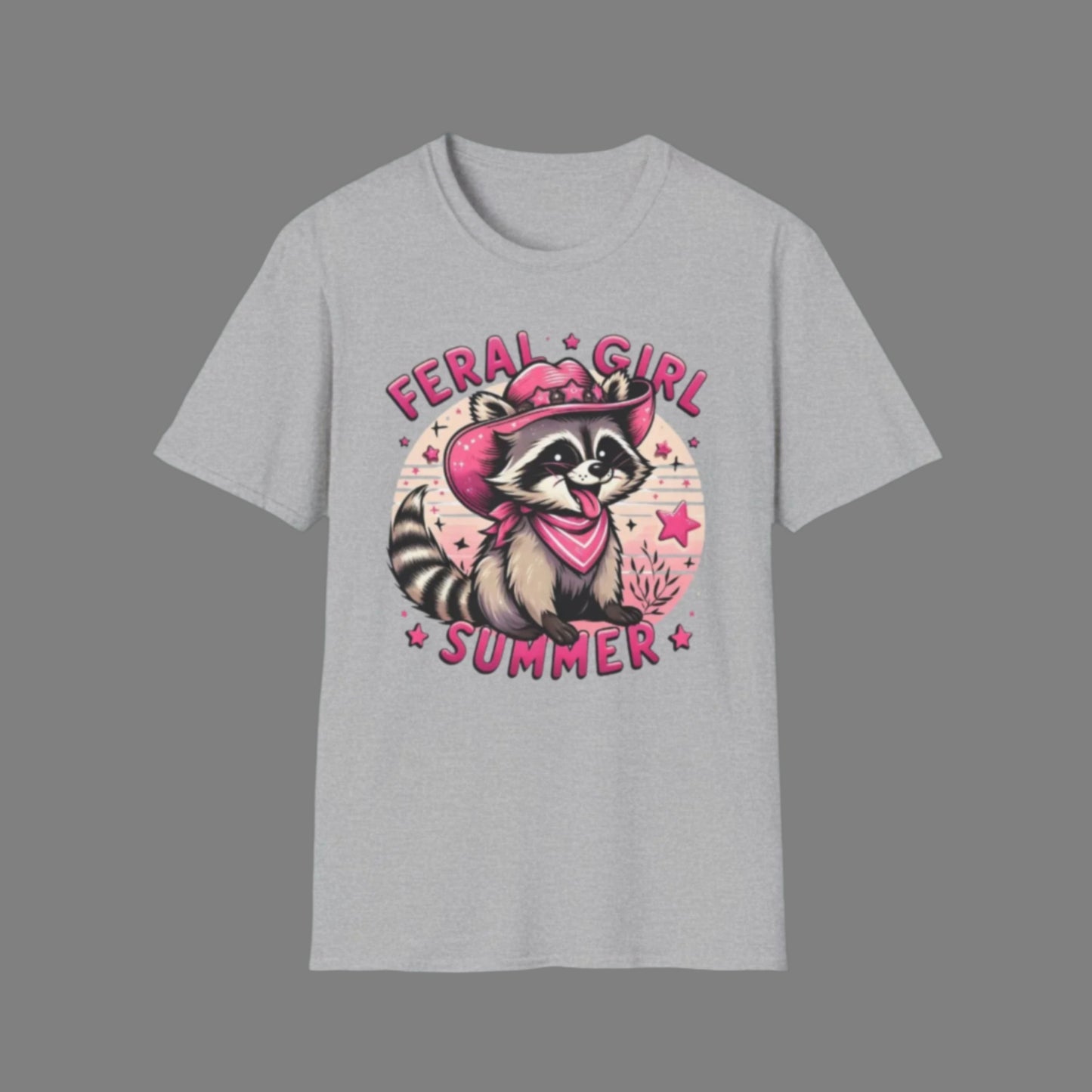 Summer- Feral Girl Summer Tee Sport Grey Printify T-Shirt Rhythm & Drip Apparel