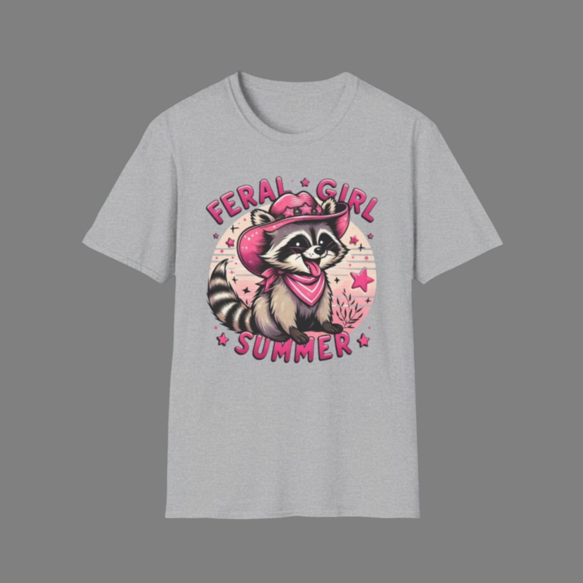 Summer- Feral Girl Summer Tee Sport Grey Printify T-Shirt Rhythm & Drip Apparel