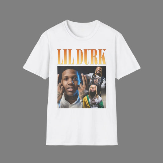 Lil Durk Graphic Unisex Softstyle T-Shirt - Trendy Music Tee for Fans - Rhythm & Drip